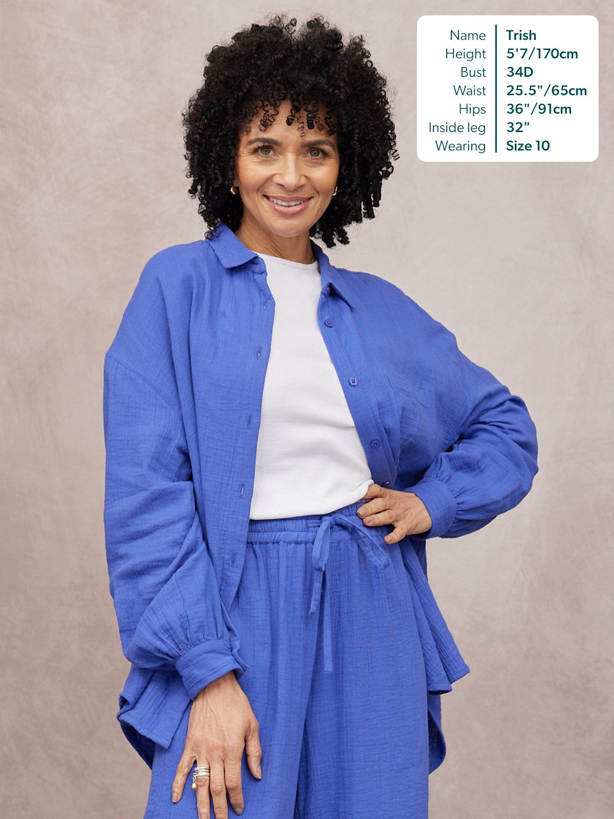 Shirt & Trouser Bundle - Deborah & Joy - Cobalt Blue