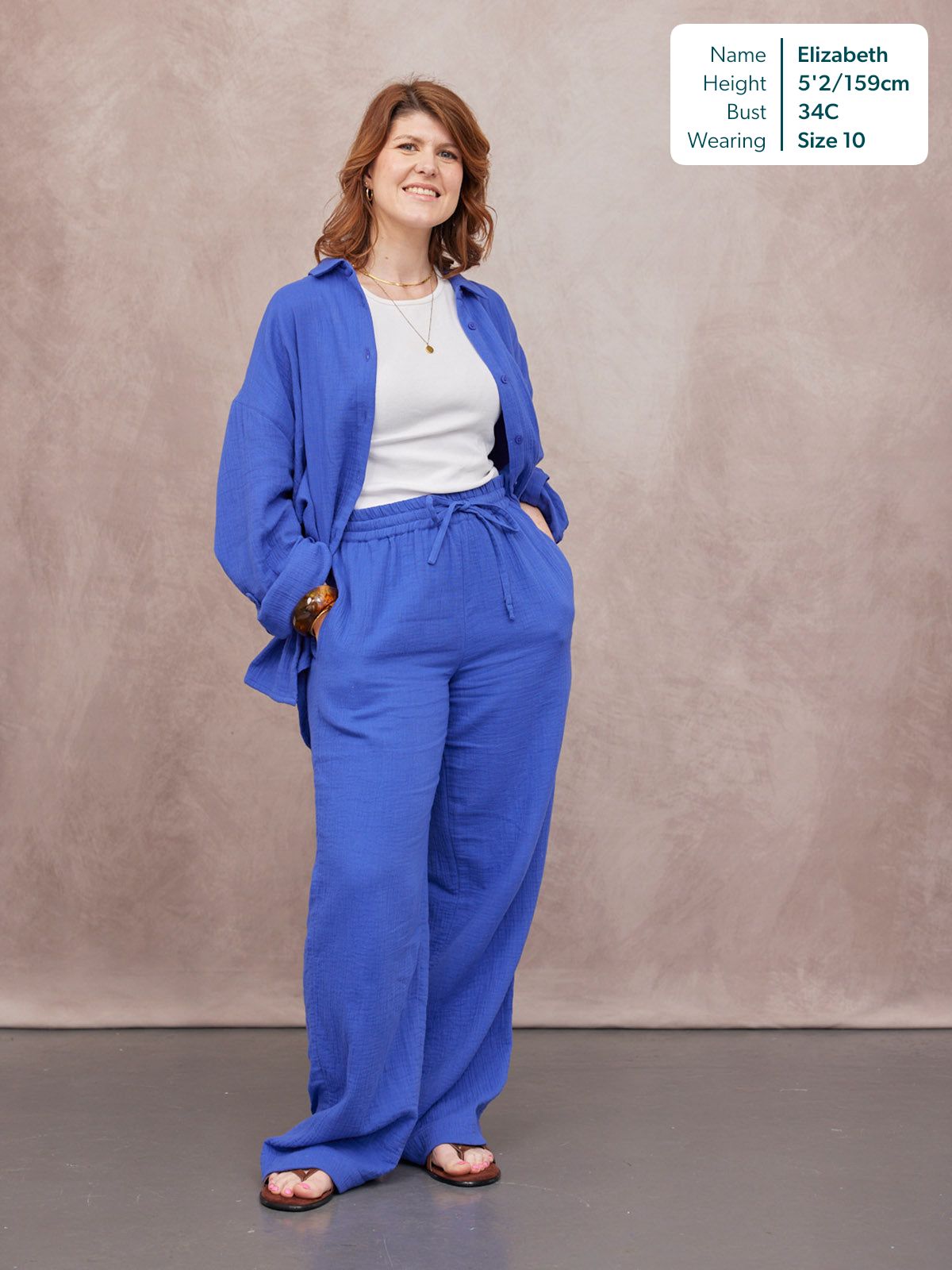 Shirt & Trouser Bundle - Deborah & Joy - Cobalt Blue