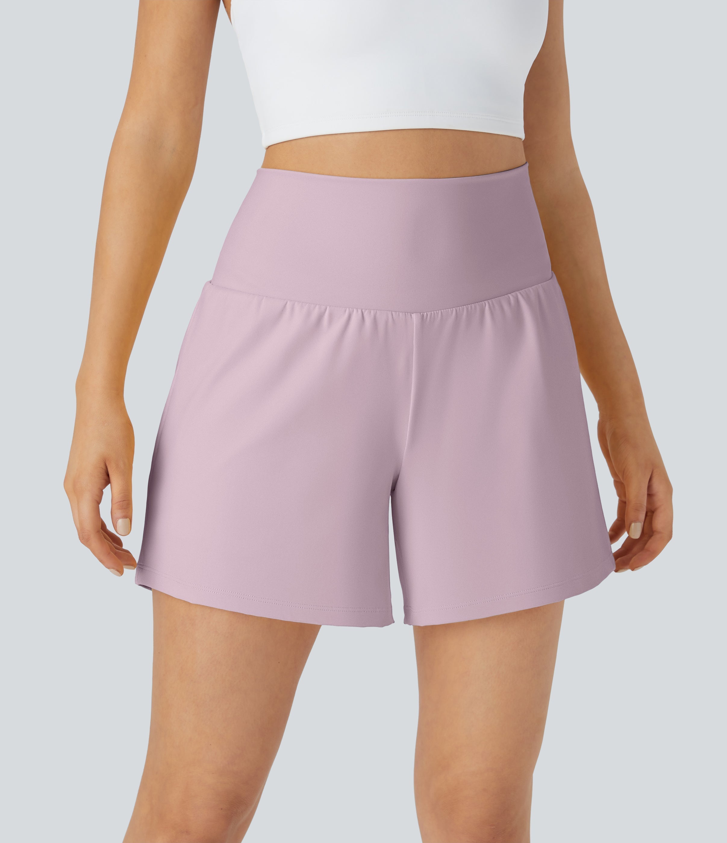 2026🔥UK Super High Waisted Back Pocket & Side Hidden Pocket 2-in-1 Yoga Shorts