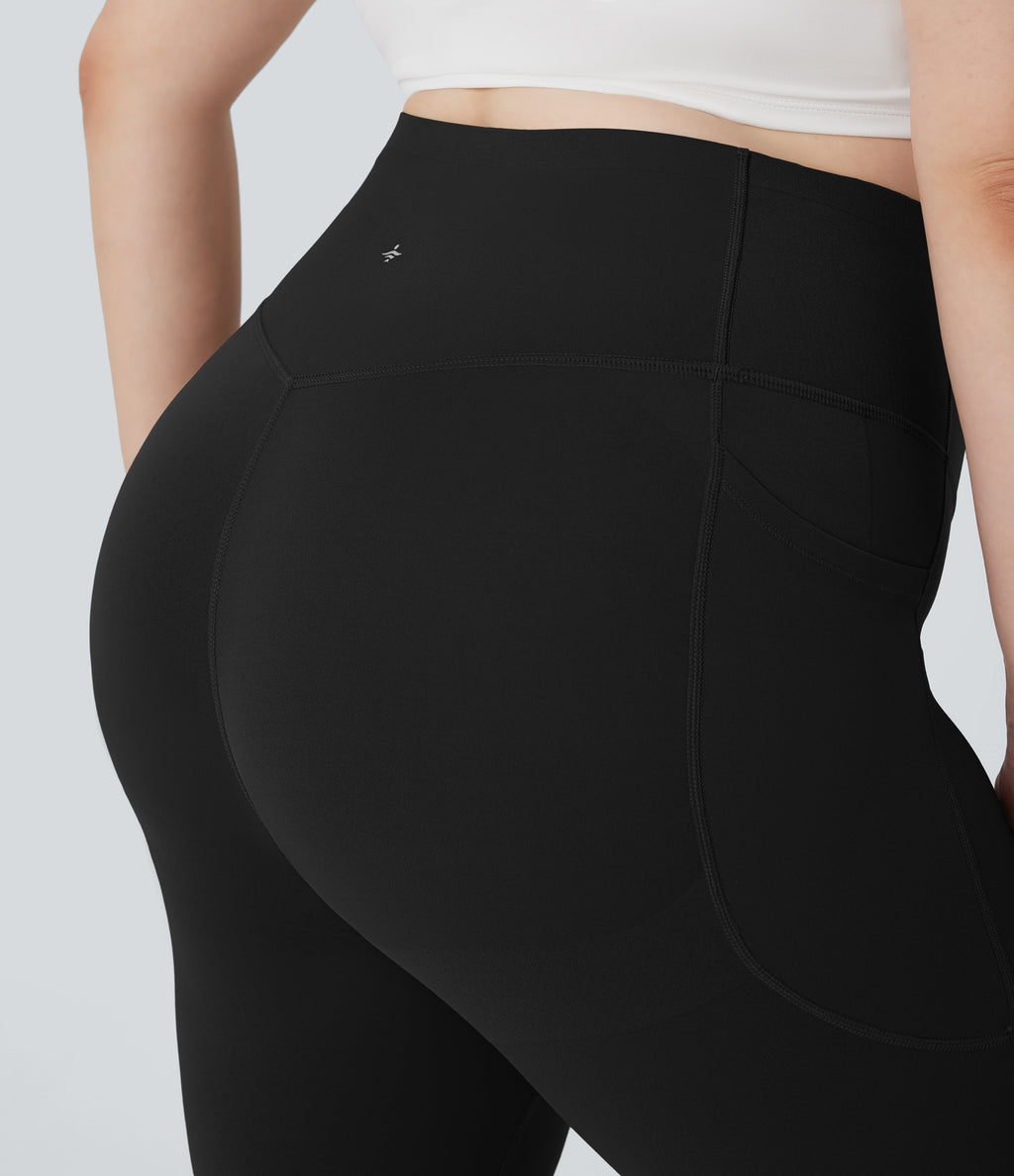 Plus Size UltraSculptTM SoCinched High Waisted Butt Lifting Tummy Control Shaping Training Leggings with Pockets