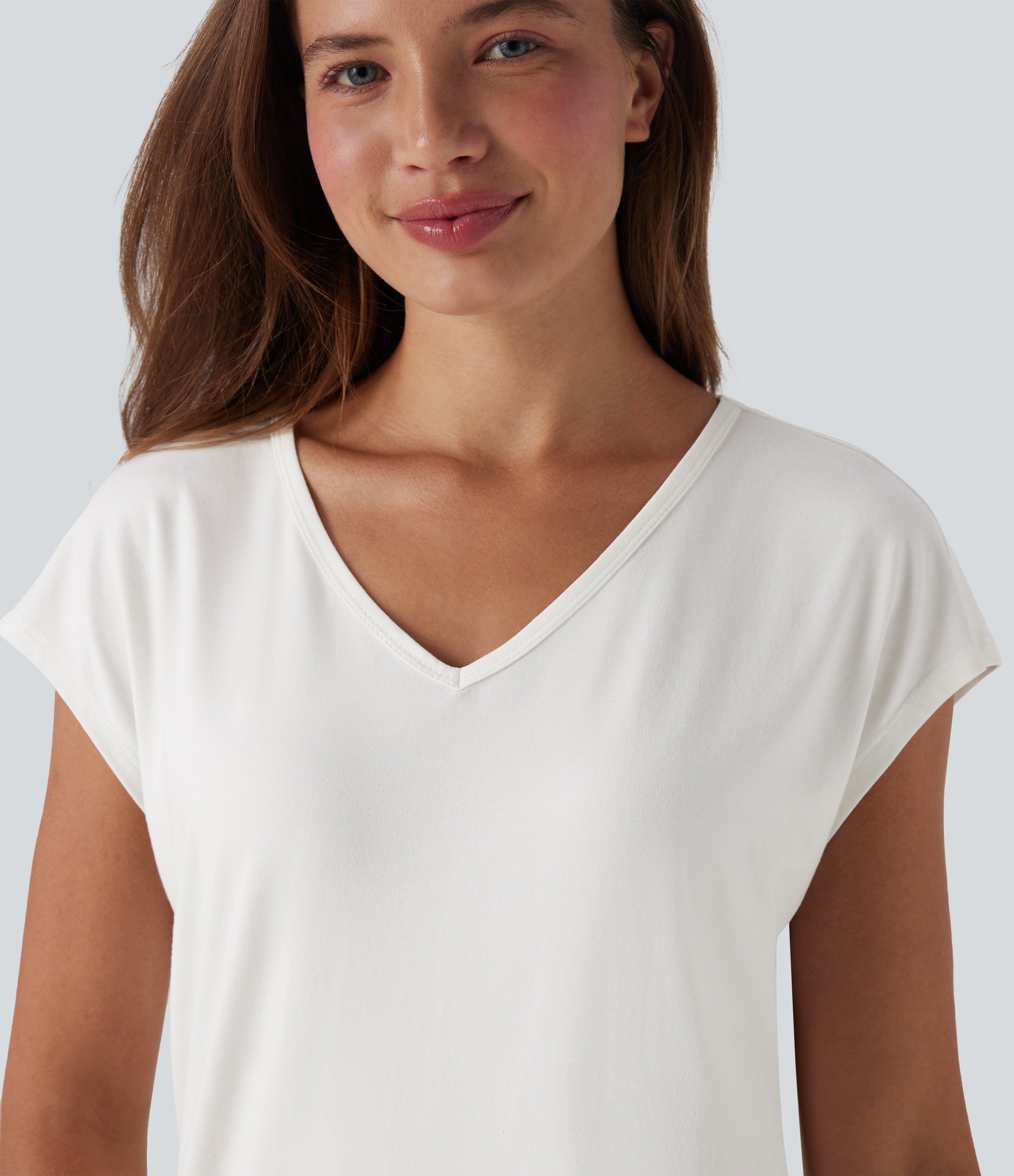 V Neck Short Sleeve Casual T-Shirt