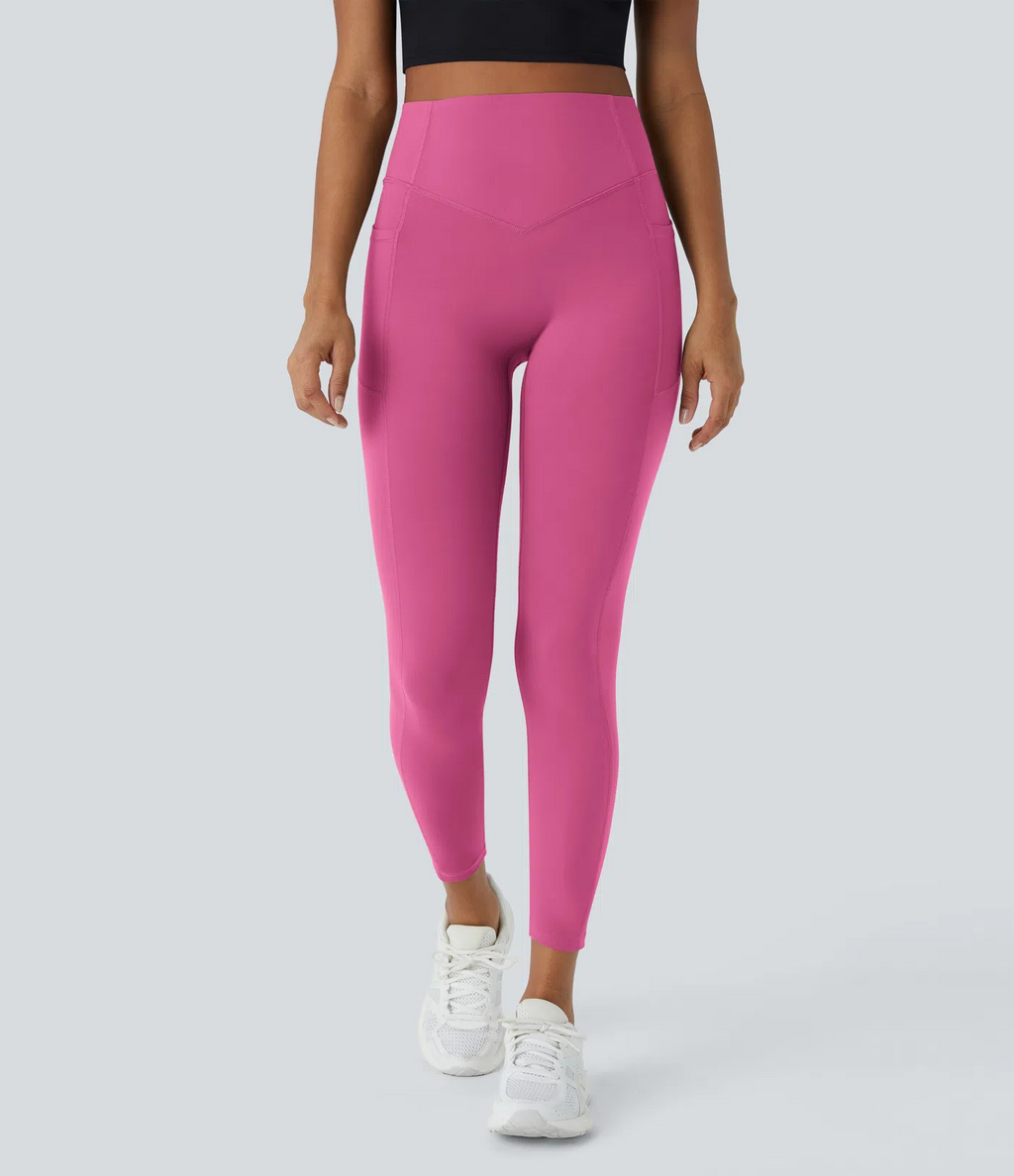 SoCinched High Waisted Scrunch Butt Lifting Tummy Control Side Pocket Shaping Training UltraSculpt Leggings - Stretchy Fit for Women, For Gym & Summer Workouts #Summer