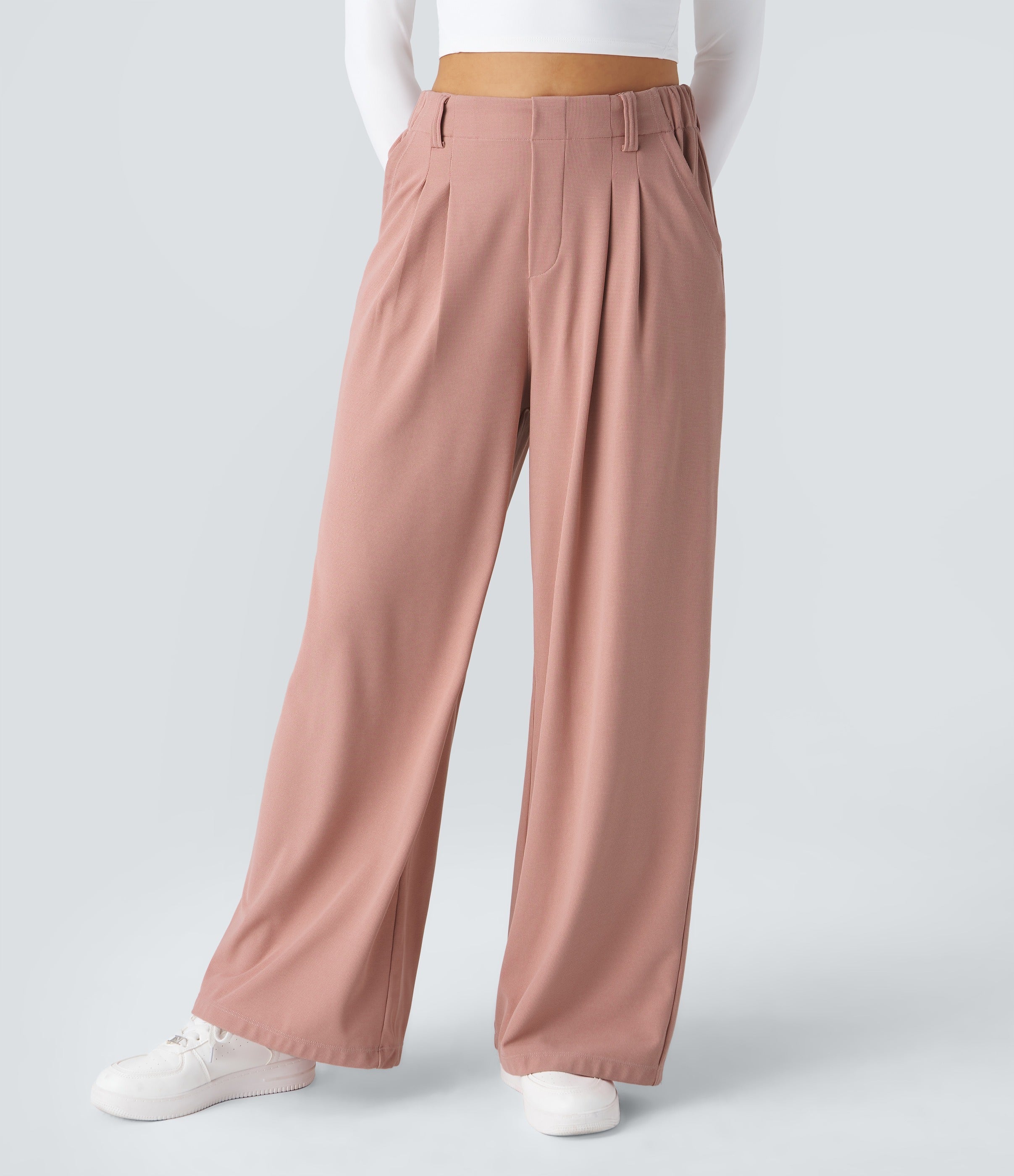 2026🔥 FlexTM High Waisted Pocket Straight Leg Work Pants