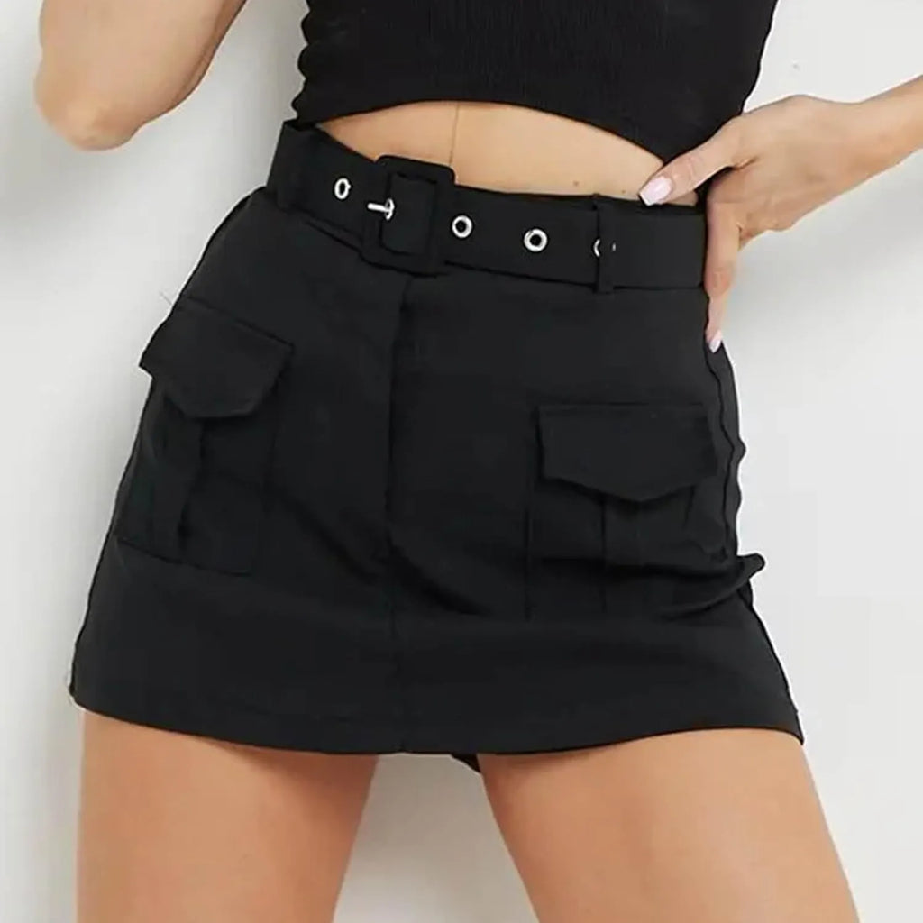Cargo Skirt for Women 2026 High Waisted Mini Skirts Trendy Y2K Girls Summer Casual Belted Shorts with Pockets