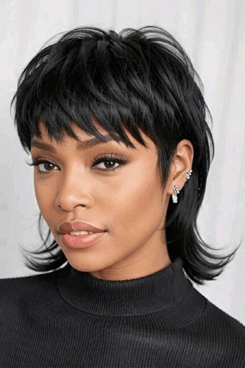 Short Straight Hair Mullet Haircuts Wigs