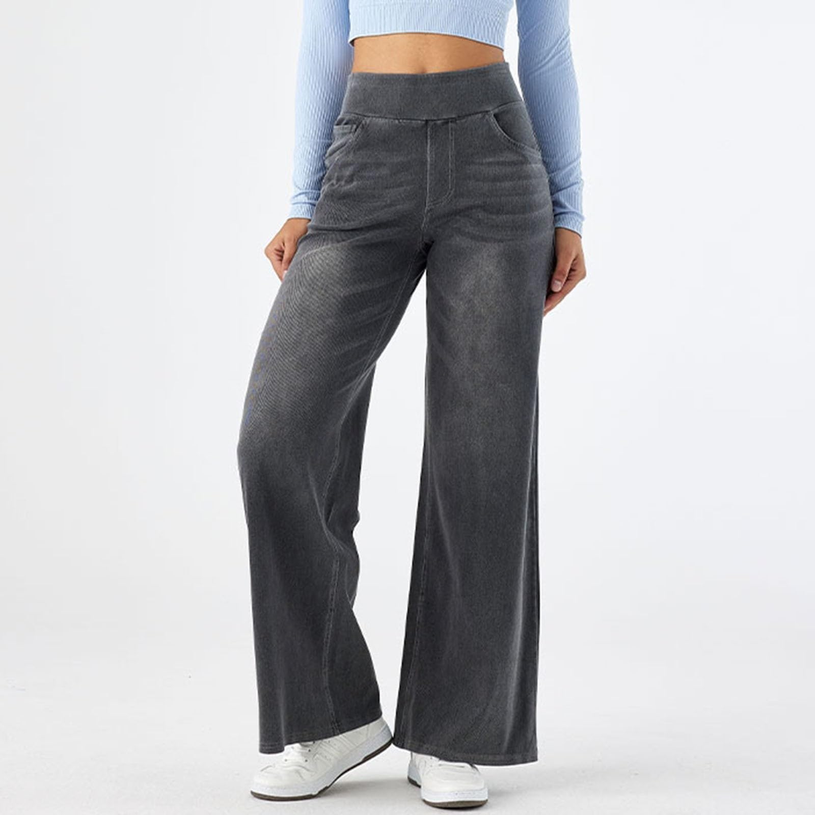 2026🔥 FlexTM High Waisted Pocket Straight Leg Work Pants