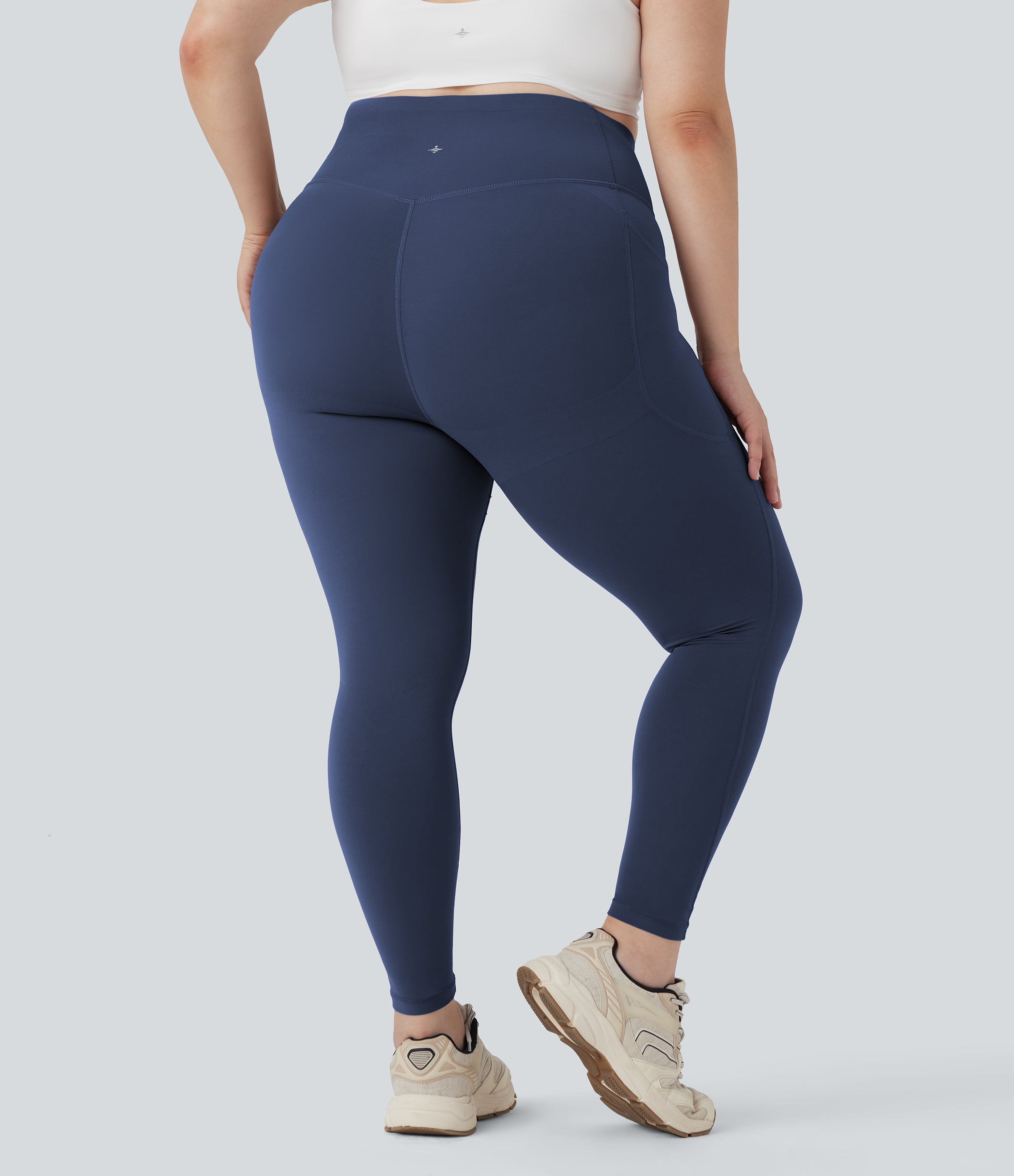 Plus Size UltraSculptTM SoCinched High Waisted Butt Lifting Tummy Control Shaping Training Leggings with Pockets