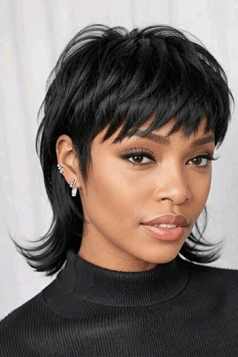 Short Straight Hair Mullet Haircuts Wigs