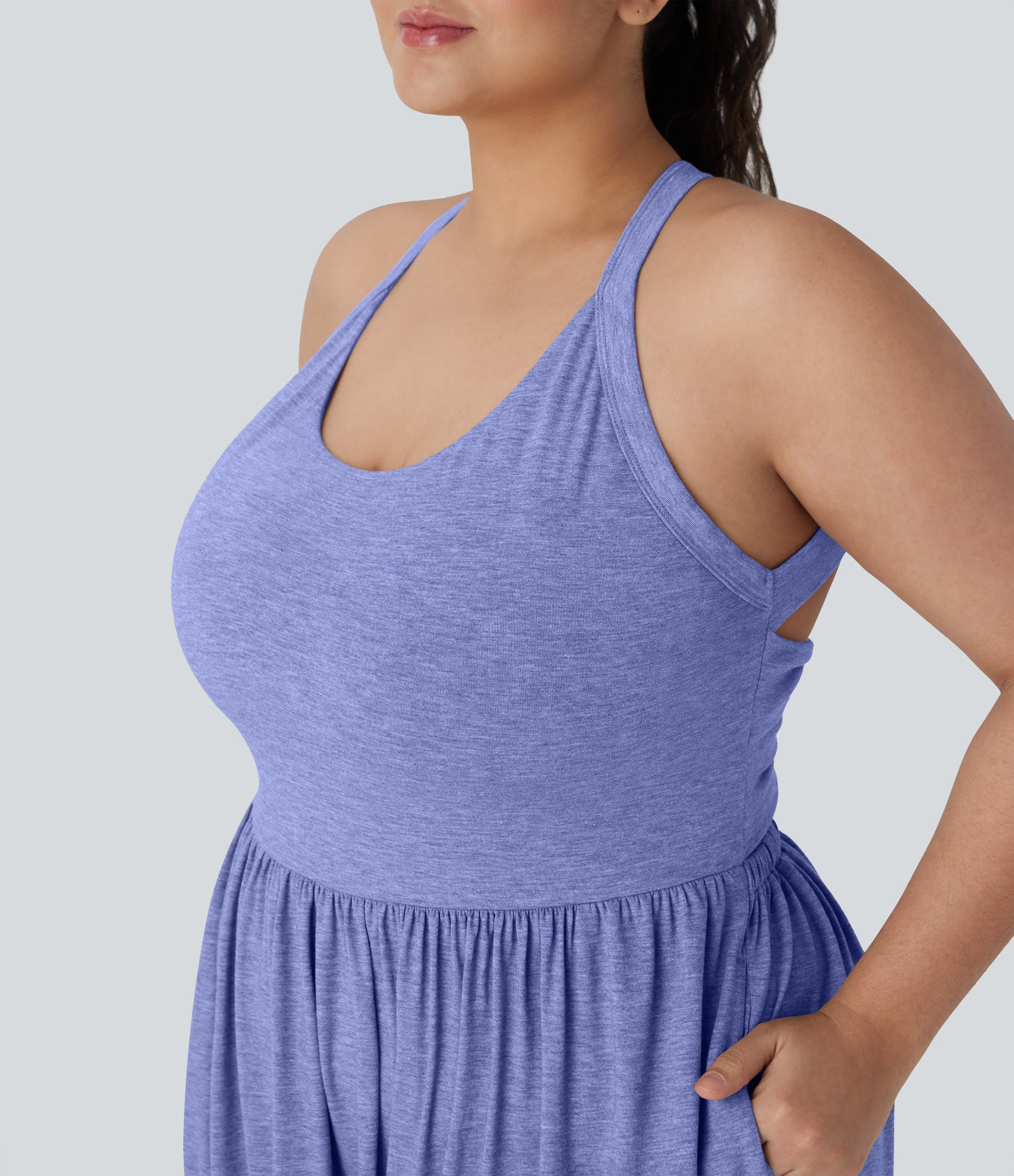 Backless Twisted Harem Casual Plus Size Jumpsuit with Side Pocket-Easy Peezy Edition