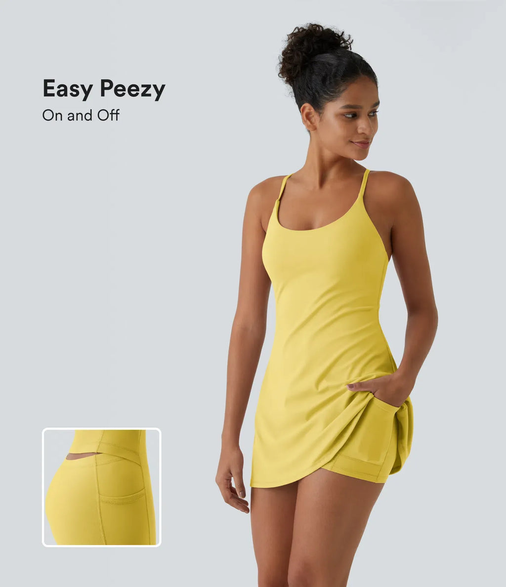2026 🔥Flash Sale⚡ Softlyzero Plush Backless Active Dress-Easy Peezy