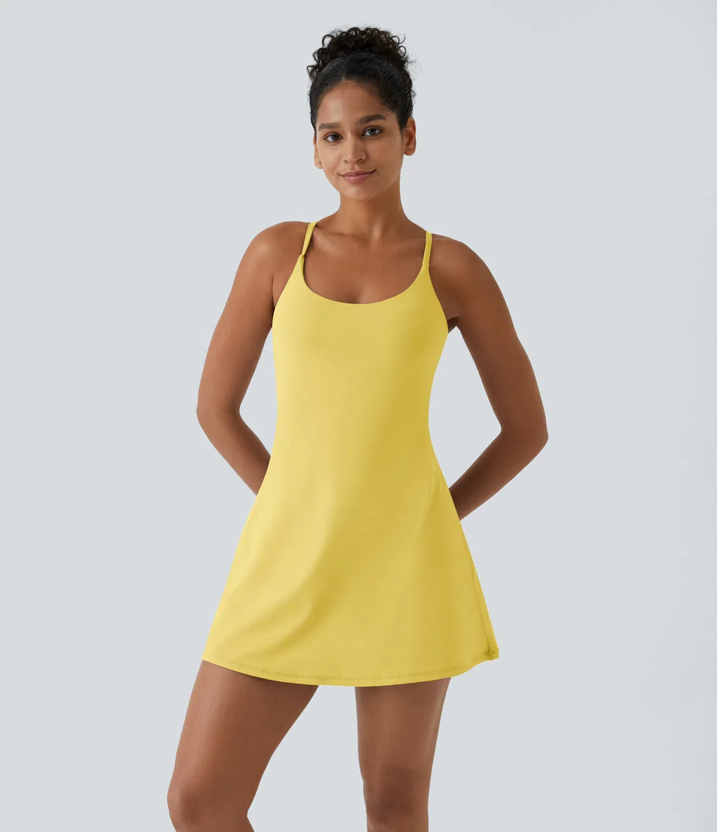 2026 🔥Flash Sale⚡ Softlyzero Plush Backless Active Dress-Easy Peezy