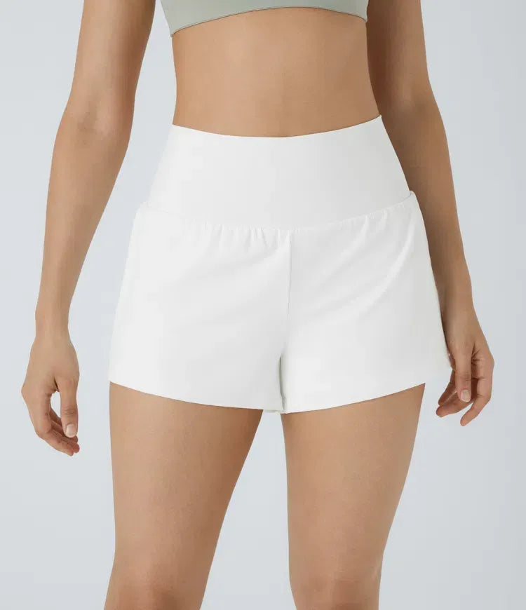 2026🔥UK Super High Waisted Back Pocket & Side Hidden Pocket 2-in-1 Yoga Shorts