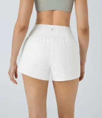 2026🔥UK Super High Waisted Back Pocket & Side Hidden Pocket 2-in-1 Yoga Shorts