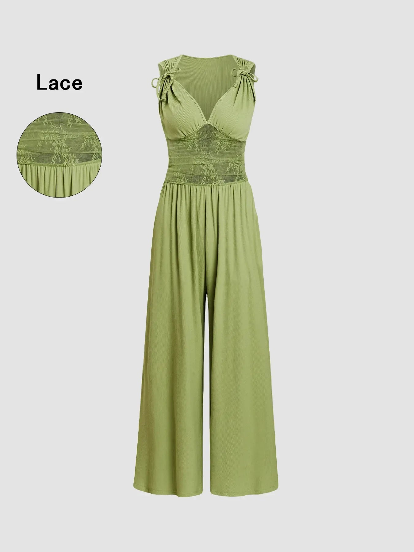 2026 Women's new jumpsuit with pockets Plain Ruched V Neck Ribbed Tank Jumpsuit, Summer Outfits 2025, Elegant Sleeveless Wide Leg Jumpsuit for Women for Vacation Holiday Party, Ladies Summer Clothes