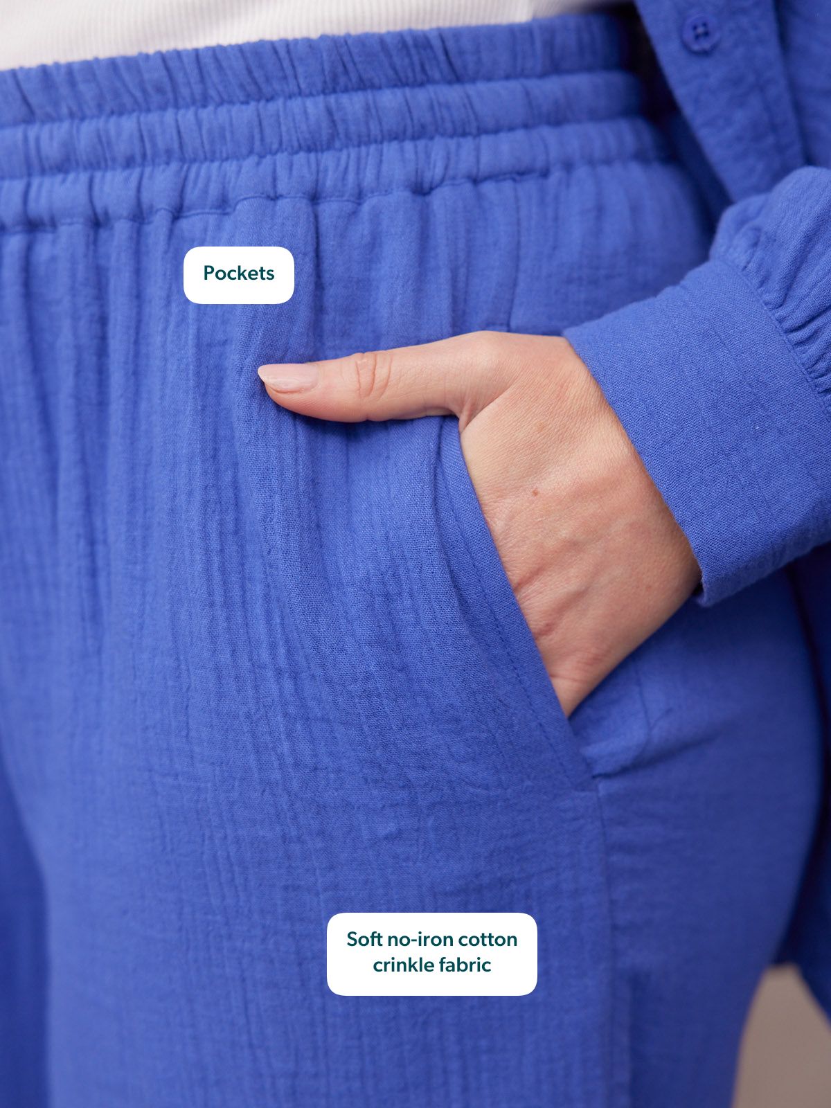 Shirt & Trouser Bundle - Deborah & Joy - Cobalt Blue