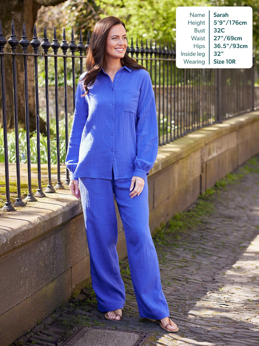 Shirt & Trouser Bundle - Deborah & Joy - Cobalt Blue