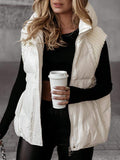 Women's Sleeveless Knitted Patchwork Cotton Vest Coat