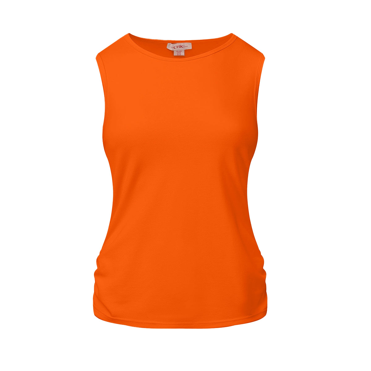 Classic White Sleeveless Crew Neck Top