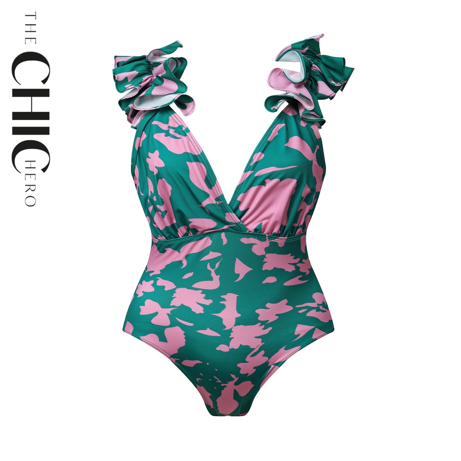 Indigo Chic Ruffled One Piece Swimwear