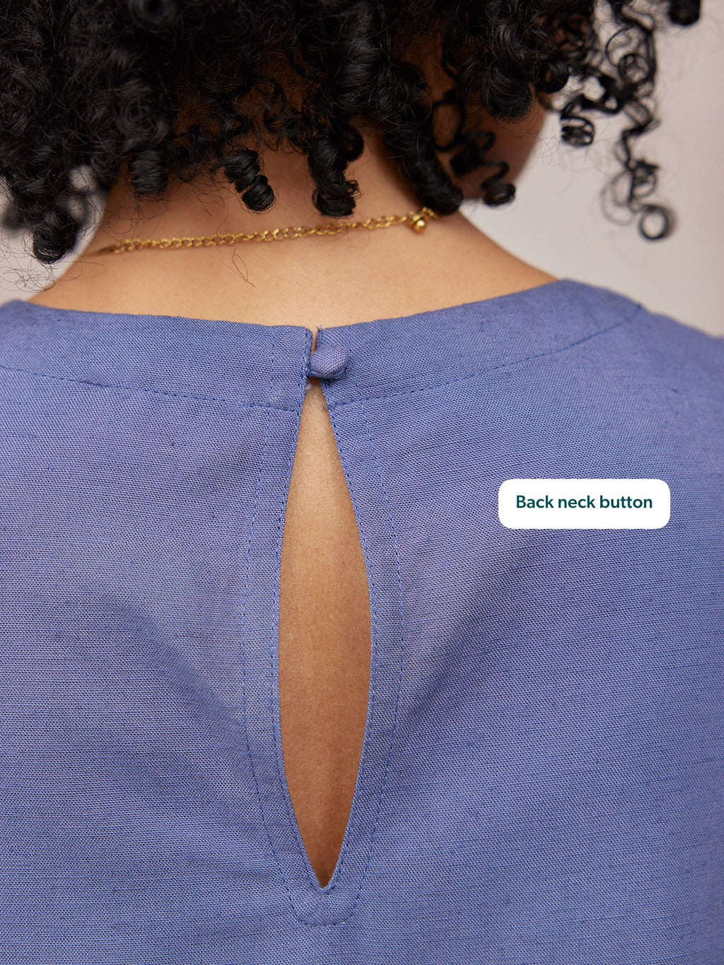 Violet Embroidered Sleeveless Top - Blue