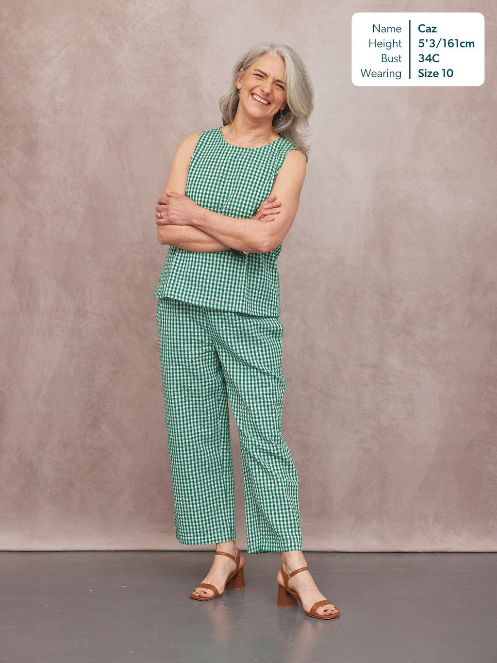 Tank Top & Trouser Bundle - Ruby & Rhianna - Green Gingham