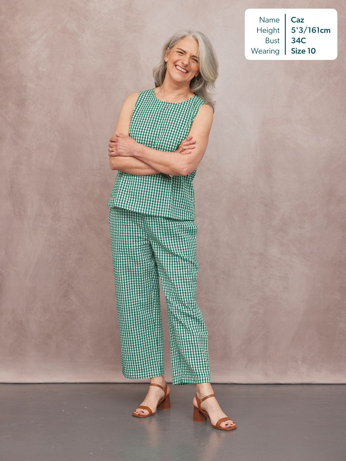Tank Top & Trouser Bundle - Ruby & Rhianna - Green Gingham