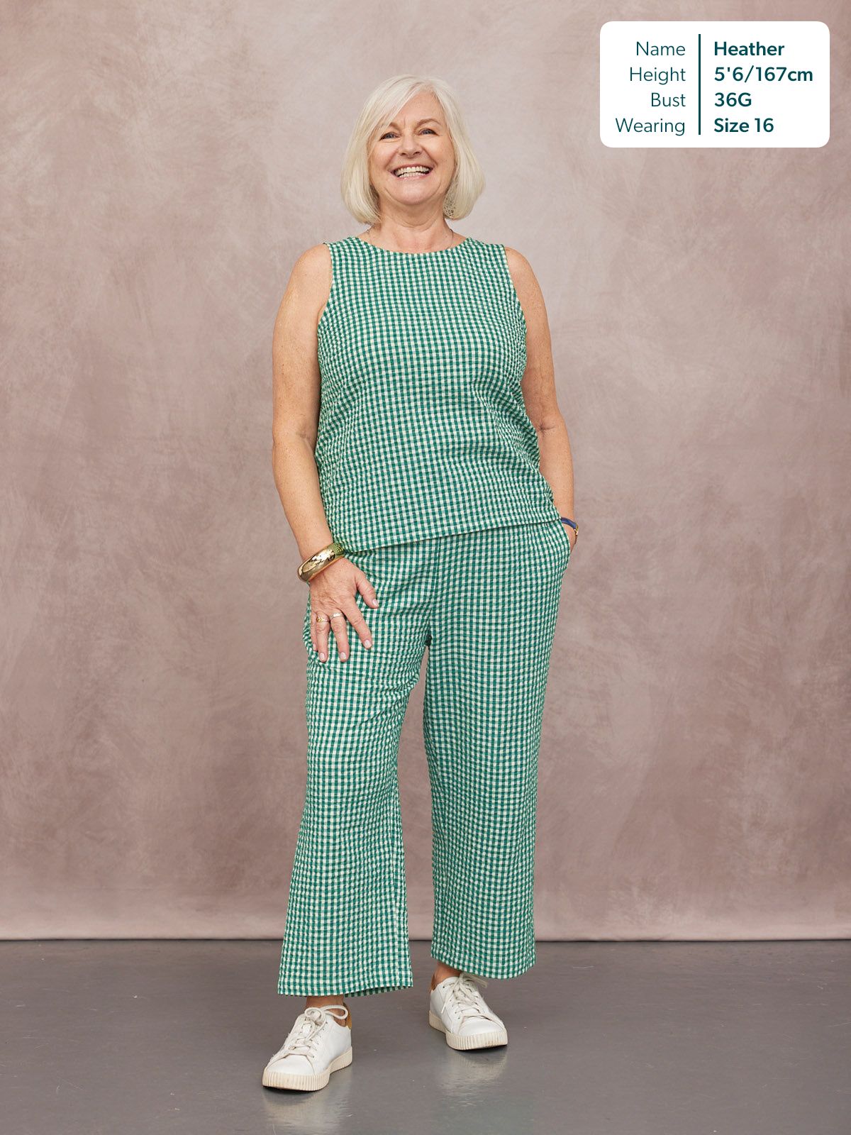 Tank Top & Trouser Bundle - Ruby & Rhianna - Green Gingham