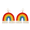 Bohemian Woven Rainbow Earrings